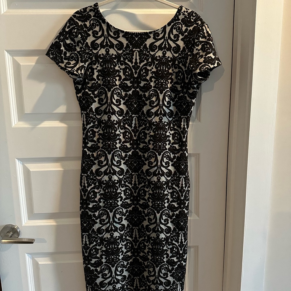 Elegant Black and White Dress